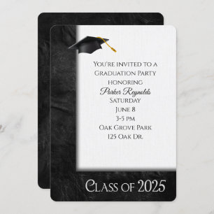 2025 Graduation Party Leather Frame Invitation