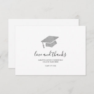 2025 Graduation Photo Modern Thank You Card