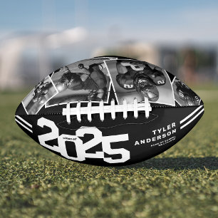 2025 Graduation Senior 4 Photo Black Football