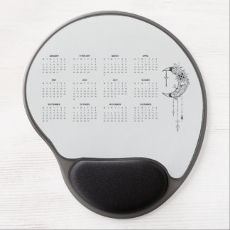 2025 Gray Moon Calendar Gel Mouse Pad