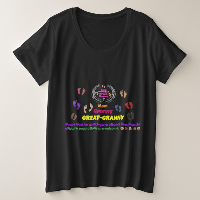 2025 Great-Granny Commemorative Plus Size T-Shirt (Design Front)