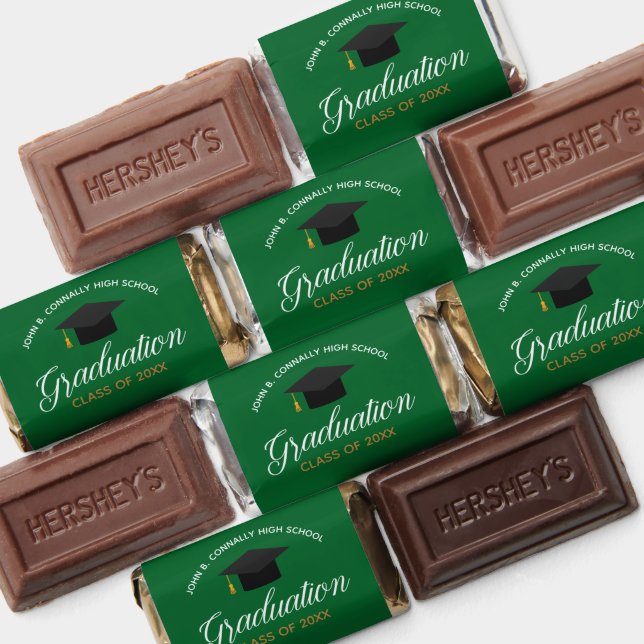 2025 Green Gold Graduation Party Personalized Hershey's Miniatures (Assorted)