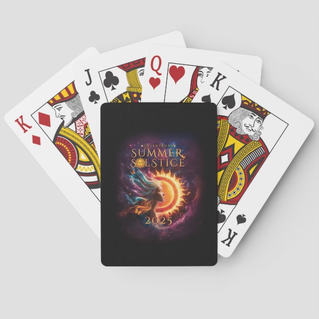2025 Greensboro Summer Solstice Festival Dated Poker Cards (Back)