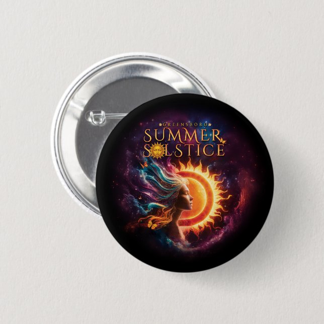 2025 Greensboro Summer Solstice Festival Keepsake Button (Front & Back)