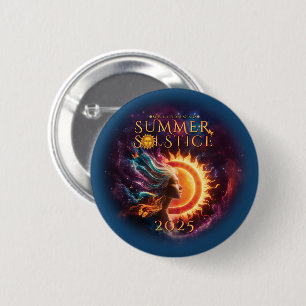 2025 Greensboro Summer Solstice Festival Teal Button