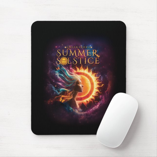 2025 Greensboro Summer Solstice Festival Undated Mouse Pad (With Mouse)
