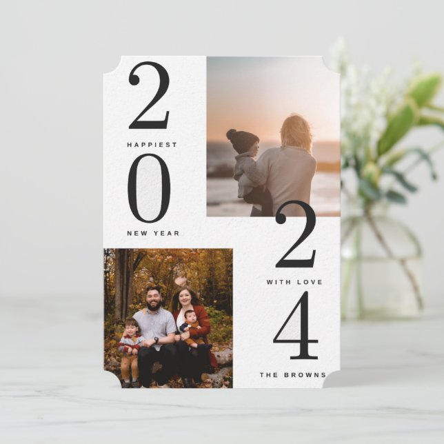 2025 Happiest New Year with Love the Browns Card (Standing Front)
