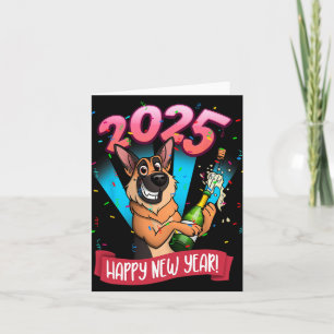 2025 Happy New Year German Shepherd Edition Card