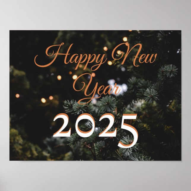 2025 Happy New Year Merry Christmas Party Holiday Poster (Front)