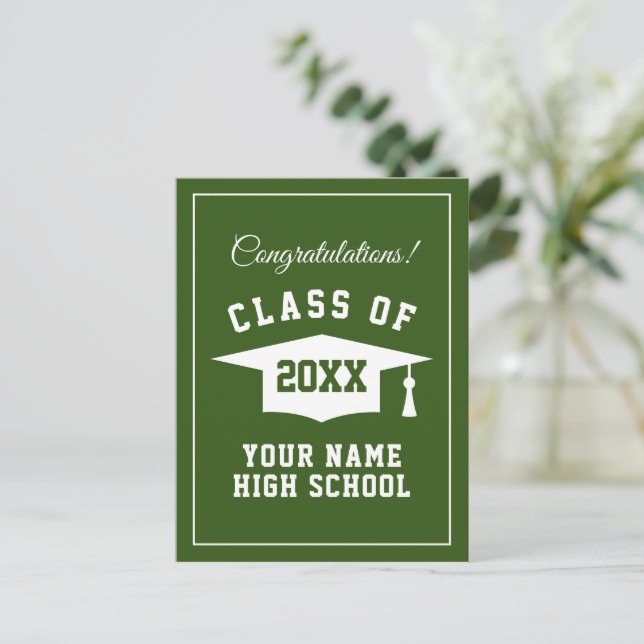 2025 High School grad party personalized postcards (Standing Front)