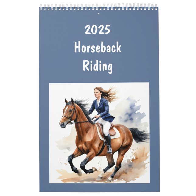 2025 Horses Horseback Riding in all Seasons Calendar (Cover)