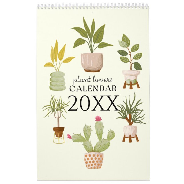 2025 Houseplants Wall Calendar with Illustrations (Cover)