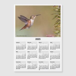 2025 Hummingbird 5x7" Magnetic Mini Calendar
