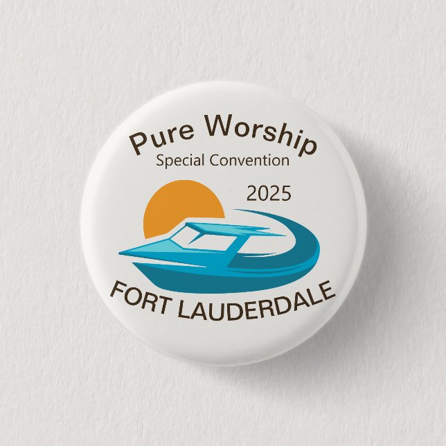 2025 JW Special Convention USA Pure Worship Button (Front)