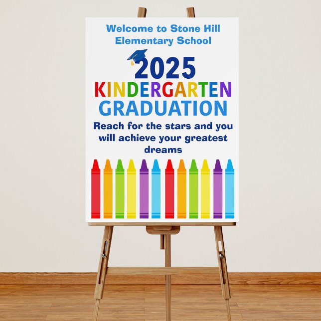 2025 Kindergarten Graduation Customizable School Foam Board (Creator Uploaded)