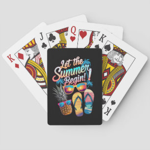 2025 Let The Summer Begin 2025 Summer Vacation Poker Cards
