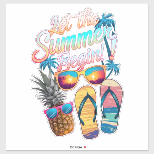 2025 Let The Summer Begin 2025 Summer Vacation Sticker (Sheet)