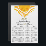 2025 Magnetic Calendar Cute Sun Inspiring<br><div class="desc">This cute 2025 magnetic calendar is easy to personalize with your name of your family name. It's a lovely gift idea for Thanksgiving day,  Christmas and New Year.</div>