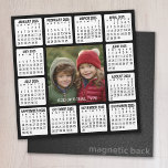 2025 Magnetic Calendar Square with Photo<br><div class="desc">A photo collage with a 2025 calendar and room to add text. A great way to display your favorite photo throughout the year. A fun item for the New Year to use at the office or at home. To change colors on the background and calendar, click on the advanced design...</div>