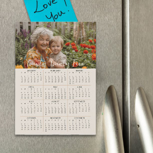 2025 Magnetic Photo Calendar Full Year 5x7 Card