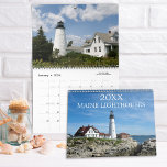 2025 Maine Lighthouses Photos Calendar<br><div class="desc">This 12-month wall calendar features photos of various Maine lighthouses. You can change out the photos with your own photos,  and also change the captions as well.</div>