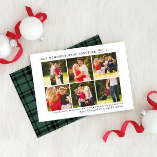 2025 Memories Made Together Elegant Photo Collage Holiday Card