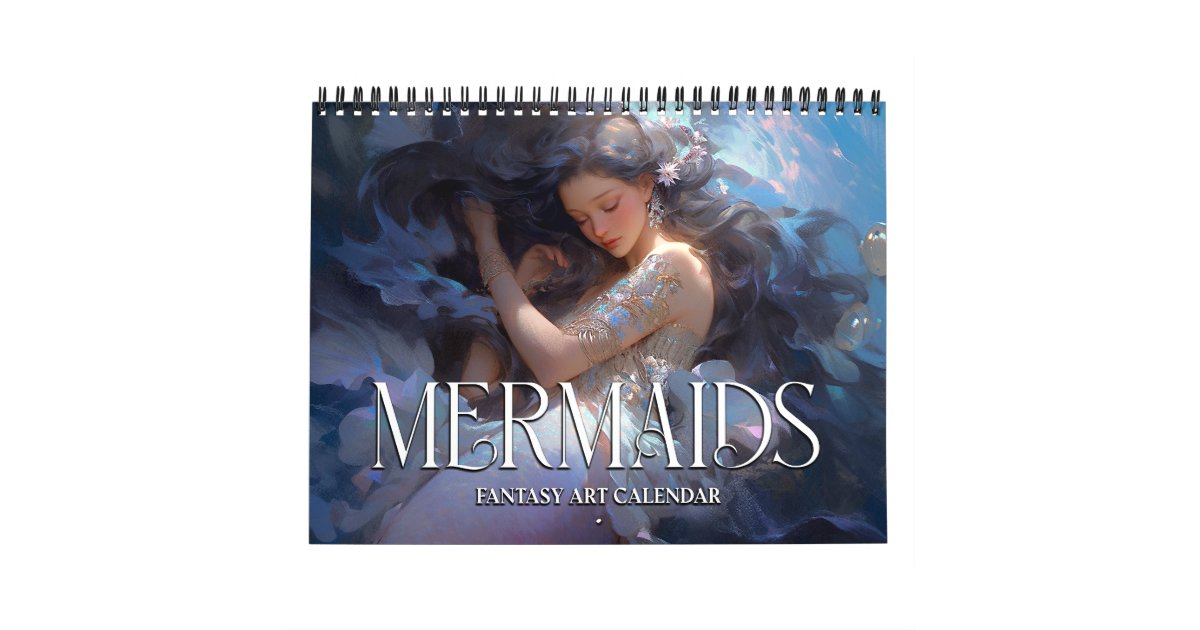2025 Mermaids 2 Fantasy Art Calendar Zazzle