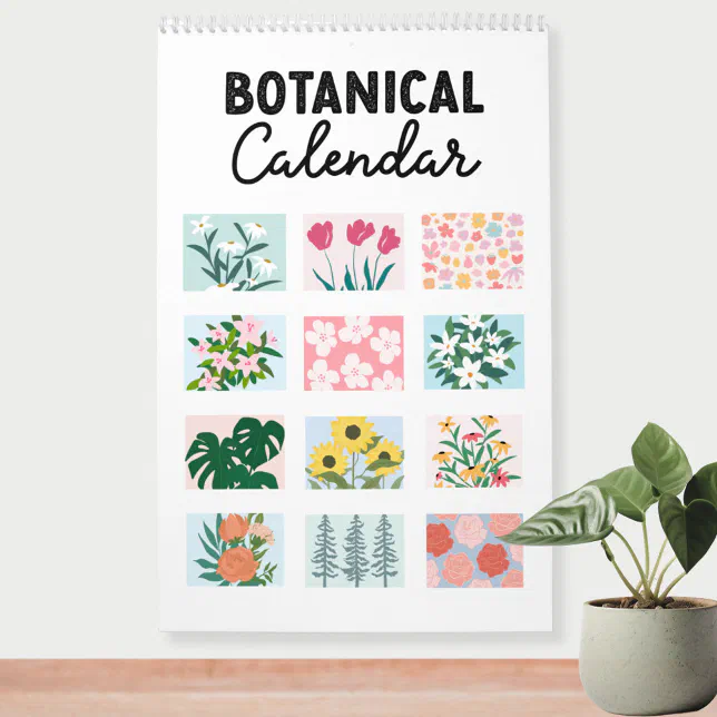 2025 Modern Abstract Botanical Calendar
