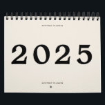 2025 Modern Black Beige American Monthly Planner Calendar<br><div class="desc">2025 Modern Black Beige American Monthly Planner Calendar</div>