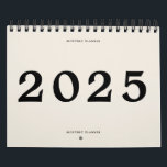 2025 Modern Black Beige American Monthly Planner Calendar<br><div class="desc">2025 Modern Black Beige American Monthly Planner Calendar</div>