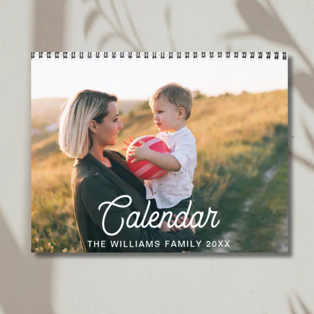 2025 Modern Create Your Own Custom Family Photo Calendar | Zazzle