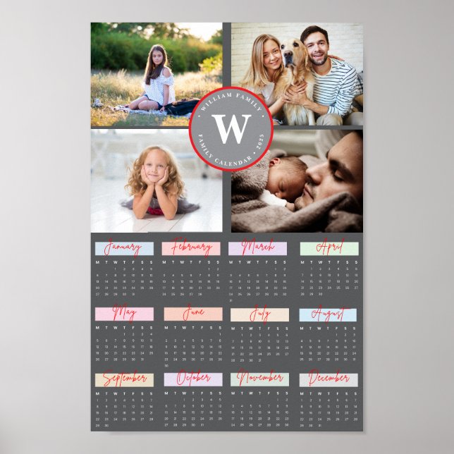 2025 Modern Family 4 Photo Collage Custom Poster (Front)