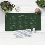 2025 Modern Forest Green Calendar Desk Mat<br><div class="desc">🌟This is for 2025🌟
2025 Forest Green Calendar Desk Mat Mouse Pad. This version is in chic Forest Green,  but the colors can easily be customized! Please contact us at cedarandstring@gmail.com if you need assistance with the design or matching products.</div>