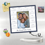 2025 Modern Navy Blue Photo Magnetic Calendar<br><div class="desc">2025 Modern Navy Blue Photo Magnetic Calendar in white, with a modern navy blue border. Add your photo and name for a fun, personalized gift! Perfect for stocking stuffers or small gifts for friends, family, and loved ones. ✨THIS IS FOR 2025.✨ Please contact us at cedarandstring@gmail.com if you need assistance...</div>