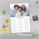 2025 Modern Personalized Photo Calendar Magnetic Dry Erase Sheet<br><div class="desc">2025 Customizable Family Name and Photo Magnetic Calendar featuring your personalized photo and name. 🌟Designed for 2025 only,  and perfect for small gifts,  stocking stuffers,  or in place of holiday cards! Please contact us at cedarandstring@gmail.com if you need assistance with the design or matching products.</div>