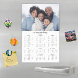 2025 Modern Personalized Photo Calendar Magnetic Dry Erase Sheet<br><div class="desc">2025 Customizable Family Name and Photo Magnetic Calendar featuring your personalized photo and name. 🌟Designed for 2025 only,  and perfect for small gifts,  stocking stuffers,  or in place of holiday cards! Please contact us at cedarandstring@gmail.com if you need assistance with the design or matching products.</div>