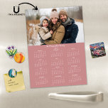 2025 Modern Rose Gold Pink Photo Calendar<br><div class="desc">2025 Customizable Family Name and Photo Magnetic Calendar Christmas Card featuring your personalized photo and name. 🌟Designed for 2025 only, and perfect for small gifts, stocking stuffers, or in place of holiday cards! This version is a chic Rose Gold Pink , but the colors are fully customizable. Please contact us...</div>