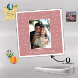 2025 Modern Rose Pink Photo Magnetic Calendar<br><div class="desc">2025 Photo Magnetic Calendar Magnet Blush Rose Pink Holiday Card in modern, classic Blush Pink. Add your photo and name for a fun, personalized gift! Perfect for stocking stuffers or small gifts for friends, family, and loved ones. ✨THIS IS FOR 2025.✨ Please contact us at cedarandstring@gmail.com if you need assistance...</div>