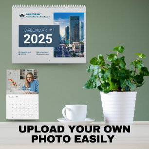 2025 Modern Script Family Photo Wall Calendar