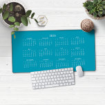 2025 Modern Teal Blue Calendar Desk Mat<br><div class="desc">🌟This is for 2025🌟
2025 Modern Teal Blue Calendar Desk Mat Mouse Pad. This version is in chic teal blue,  but the colors can easily be customized! Please contact us at cedarandstring@gmail.com if you need assistance with the design or matching products.</div>