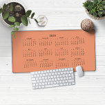 2025 Modern Terracotta Rust Orange Calendar Desk Mat<br><div class="desc">🌟This is for 2025🌟
2025 Modern Terracotta Rust Orange Calendar Desk Mat Mouse Pad. This version is in chic earthy orange,  but the colors can easily be customized! Please contact us at cedarandstring@gmail.com if you need assistance with the design or matching products.</div>