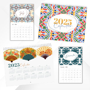 2025 Modern Vibrant Colorful Ceramic Tile Designs Calendar