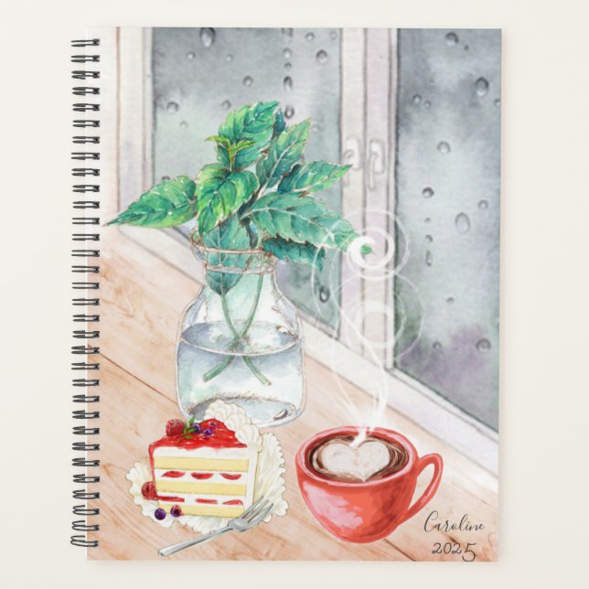 2025 Monogram Name Coffee Cake Planner (Front)