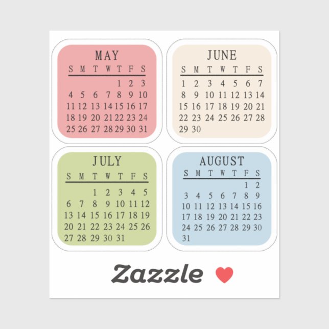 2025 Monthly Bujo Planner Bullet Journal Calendar  Sticker (Sheet)