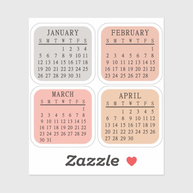 2025 Monthly Bullet Journal Calendar Bujo Planner Sticker (Sheet)