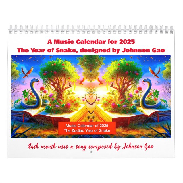 2025 Music Calendar for the Zodiac Year of Snake (Cover)