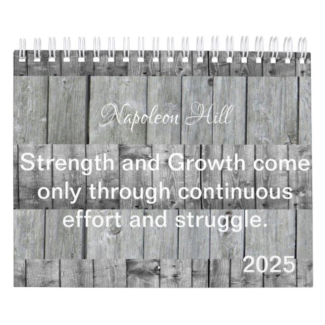 2025 Napoleon Hill,  Stength and Growth  Calendar (Cover)