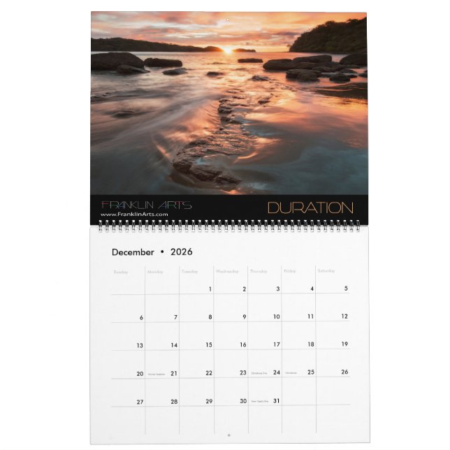 2025 Nature Landscape Photography Calendar (Dec 2026)