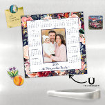 2025 Navy Blue Floral Photo Magnetic Calendar<br><div class="desc">2025 Navy Blue Blush Floral Photo Magnetic Calendar with a background of lovely floral in blush pink, marsala burgundy, and eucalyptus green. 🌟 This is for 2025 only! Add your photo and name for a fun, personalized gift! Perfect for stocking stuffers or small gifts for friends, family, and loved ones....</div>