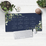 2025 Navy Blue Greenery Calendar Desk Mat<br><div class="desc">🌟This is for 2025🌟
2025 Navy Blue Greenery Calendar Desk Mat Mouse Pad. This version is in chic navy blue,  but the colors can easily be customized! Please contact us at cedarandstring@gmail.com if you need assistance with the design or matching products.</div>